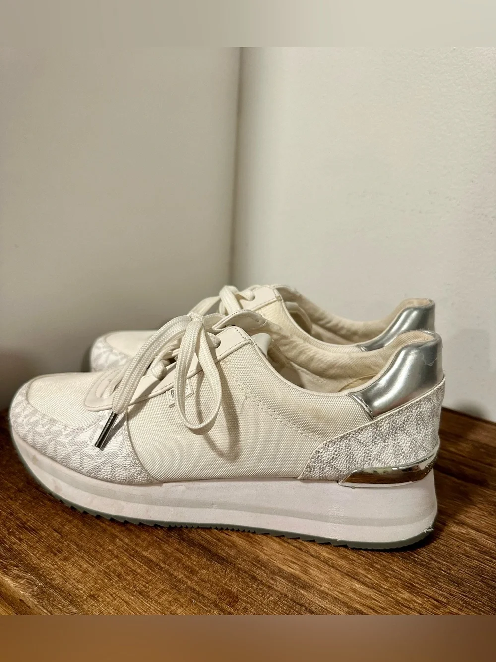 Michael Kors Monique Trainer Lace Up Sneakers, 7.5